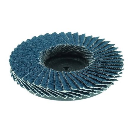 Weiler 2" BobCat Mini Abrasive Flap Disc, Flat (TY27), Type R Mount, 120Z 50960